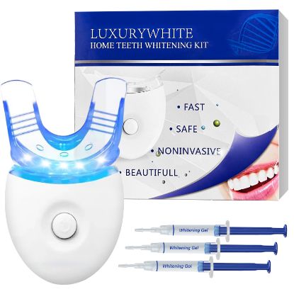 Picture of Teeth Whitening Kit -LED Light Tooth Whitener with Mouth Trays, Remineralizing Gel and Tray Case